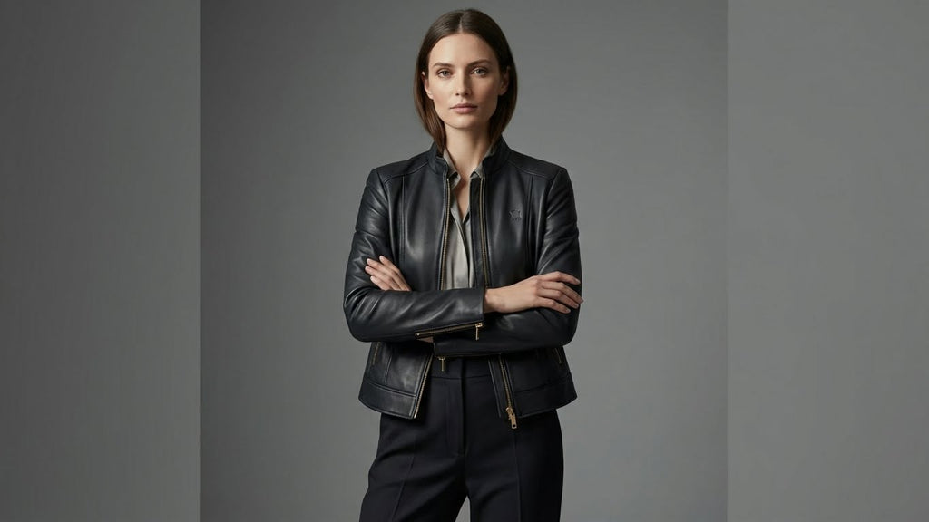 WINTERFELL Signature: The Aethel Sculpted Leather Blazer